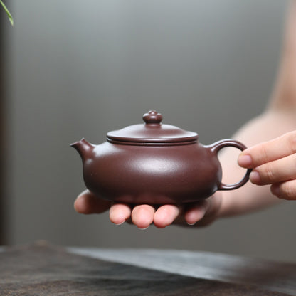 Yixing purple clay pot raw ore purple mud Hanjiang pot ingenious handmade literati elegant ware best-selling purple sand teapot gift tea set