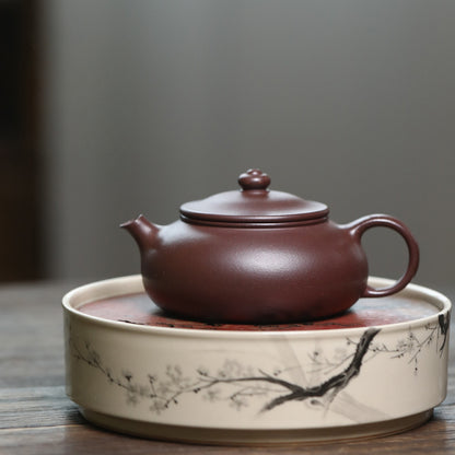 Yixing purple clay pot raw ore purple mud Hanjiang pot ingenious handmade literati elegant ware best-selling purple sand teapot gift tea set